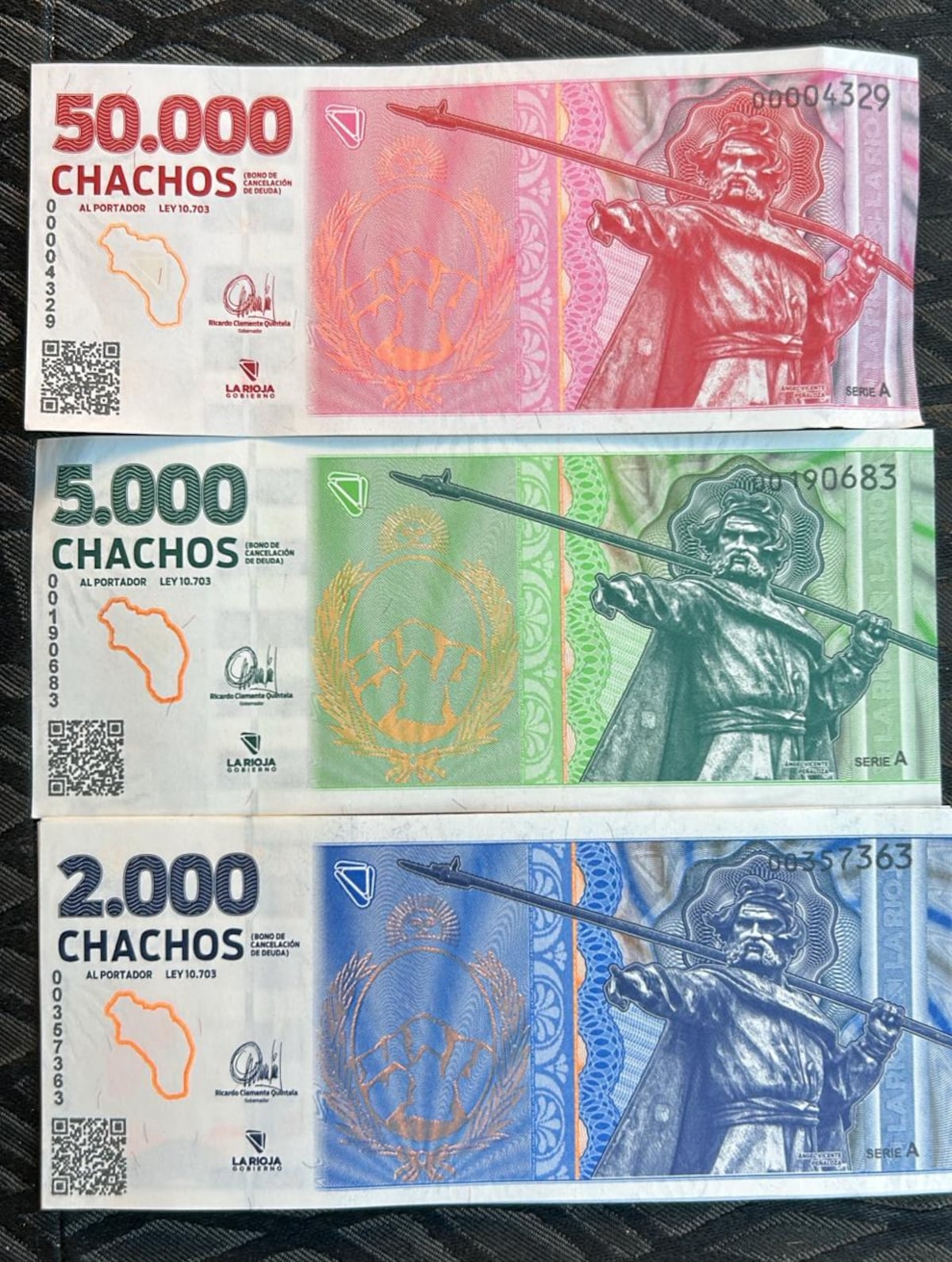 Los "chachos", la cuasimoneda riojana que se relanza en el marco del previaje riojano.