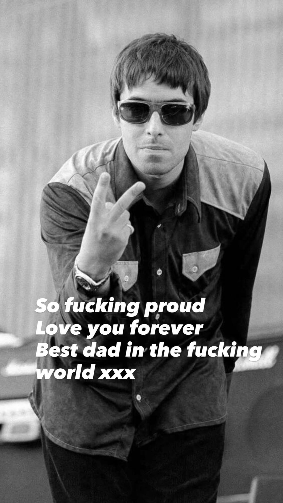 El mensaje de Lennon Gallagher para su padre Liam. (Instagram @lennongallagher)