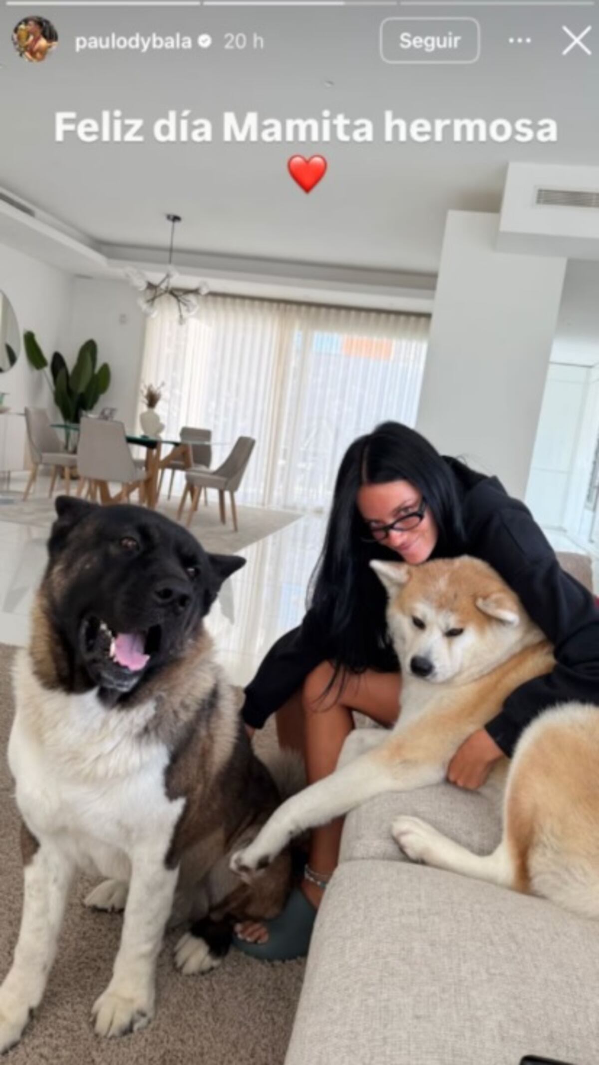Paulo Dybala saludó por primera vez a Oriana Sabatini por el Día de la Madre. (Instagram).