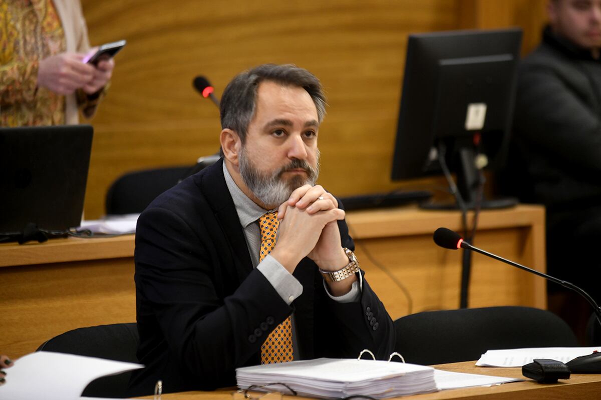 Fiscal. El fiscal Marcelo Fenoll fue agredido y amenazado durante el transcurso del juicio.Sin embargo, continuó el desarrollo del juicio, sin quejarse, hasta llegar a la sentencia. (Ramiro Pereyra / La Voz)