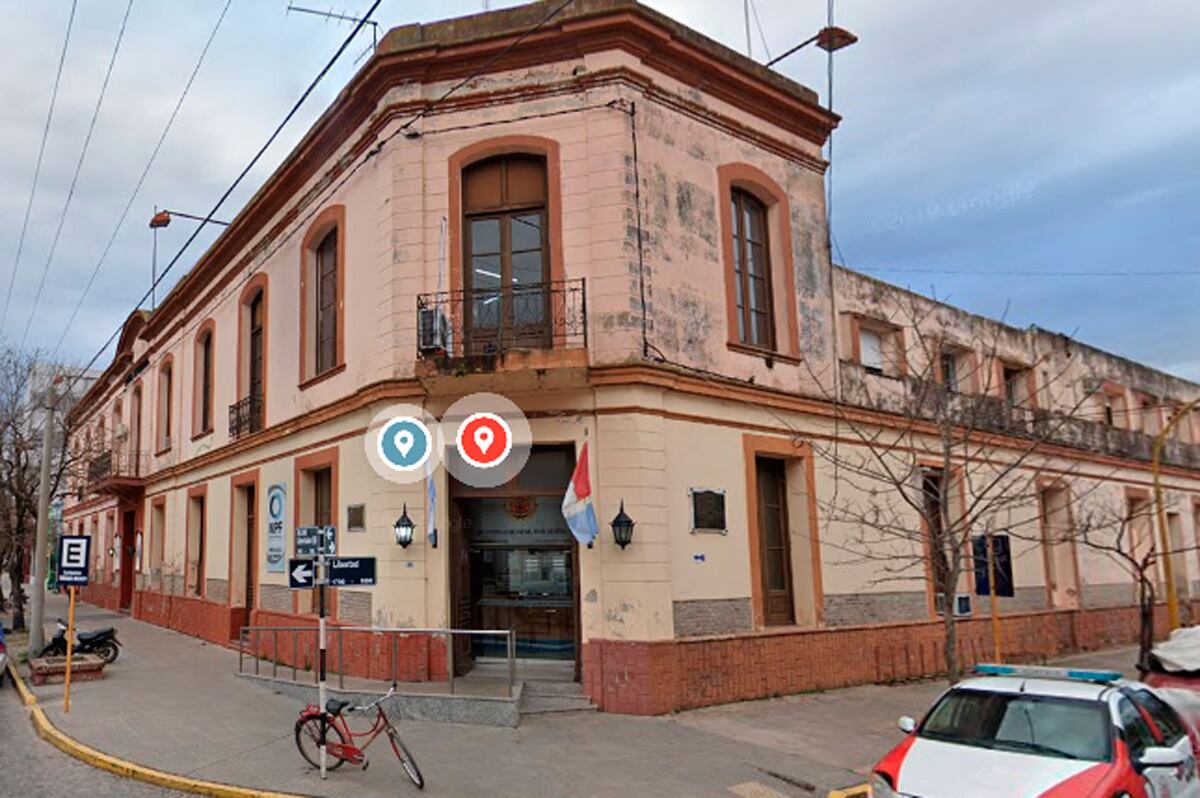 Histórica sede de la Departamental San Justo. (Captura/©Google Street View)