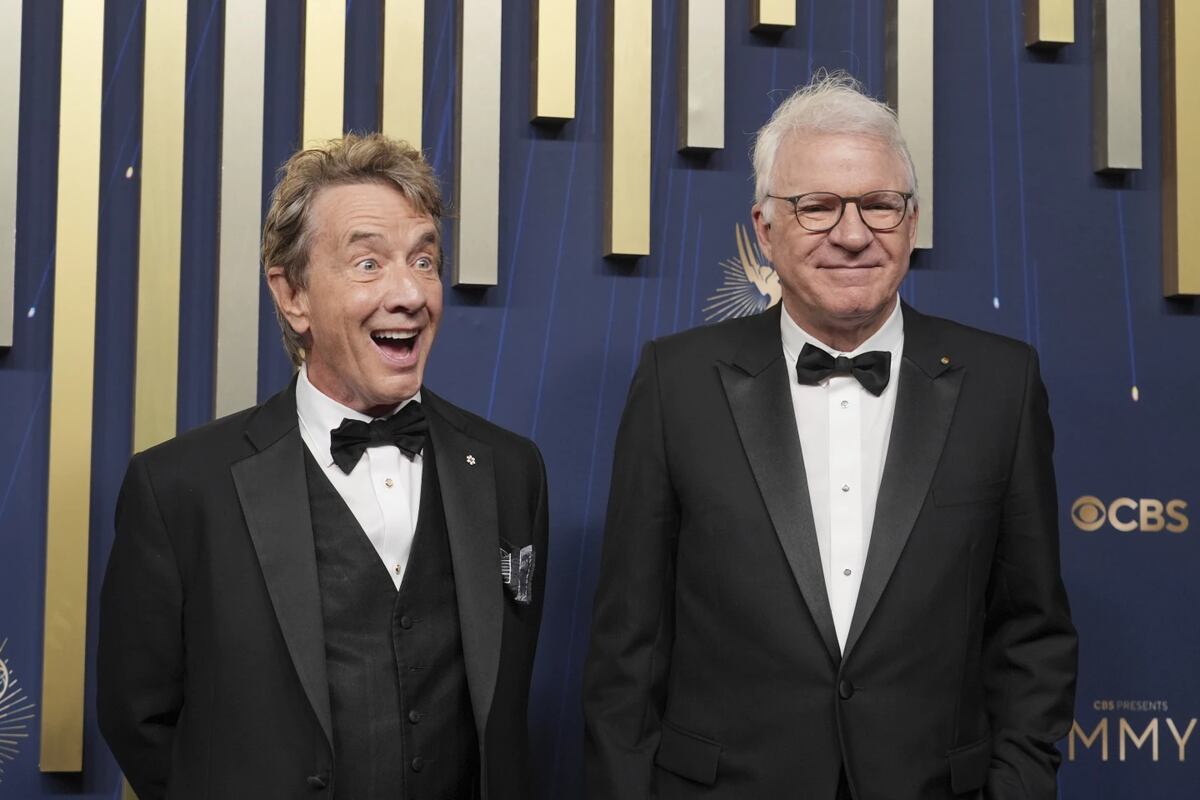 Martin Short y Steve Martin, leyendas en la alfombra roja de los Emmy 2025. (AP)