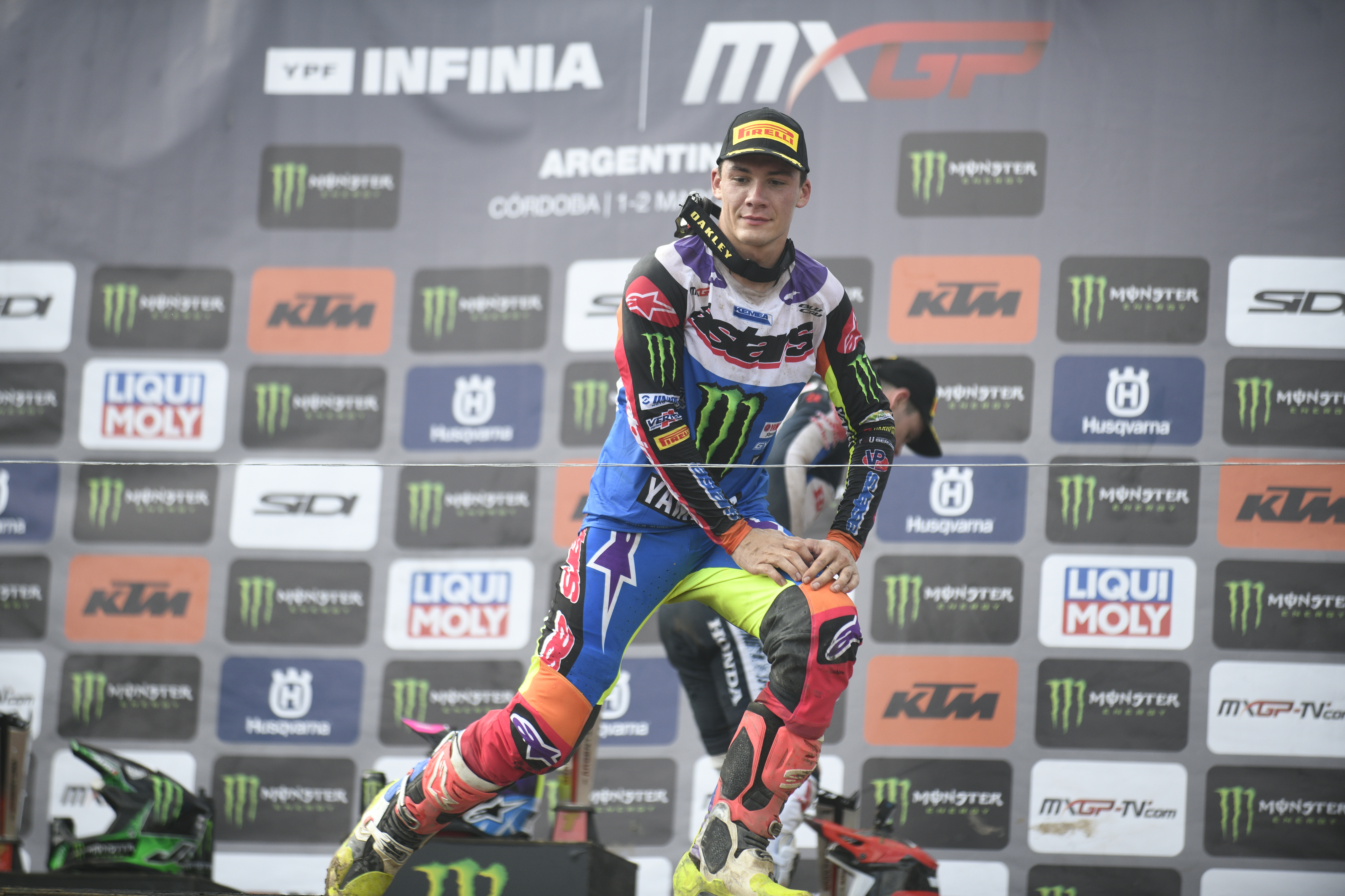 El francés Maxime Renaux, piloto de Yamaha, ganó en Córdoba por la primera fecha del Mundial de Motocross. (Ramiro Pereyra / La Voz)