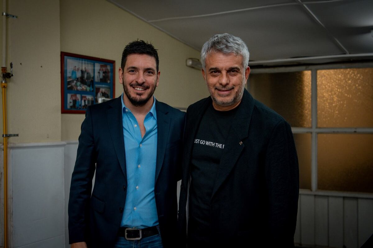 El intendente Marcos Ferrer junto a Mario Massaccesi.