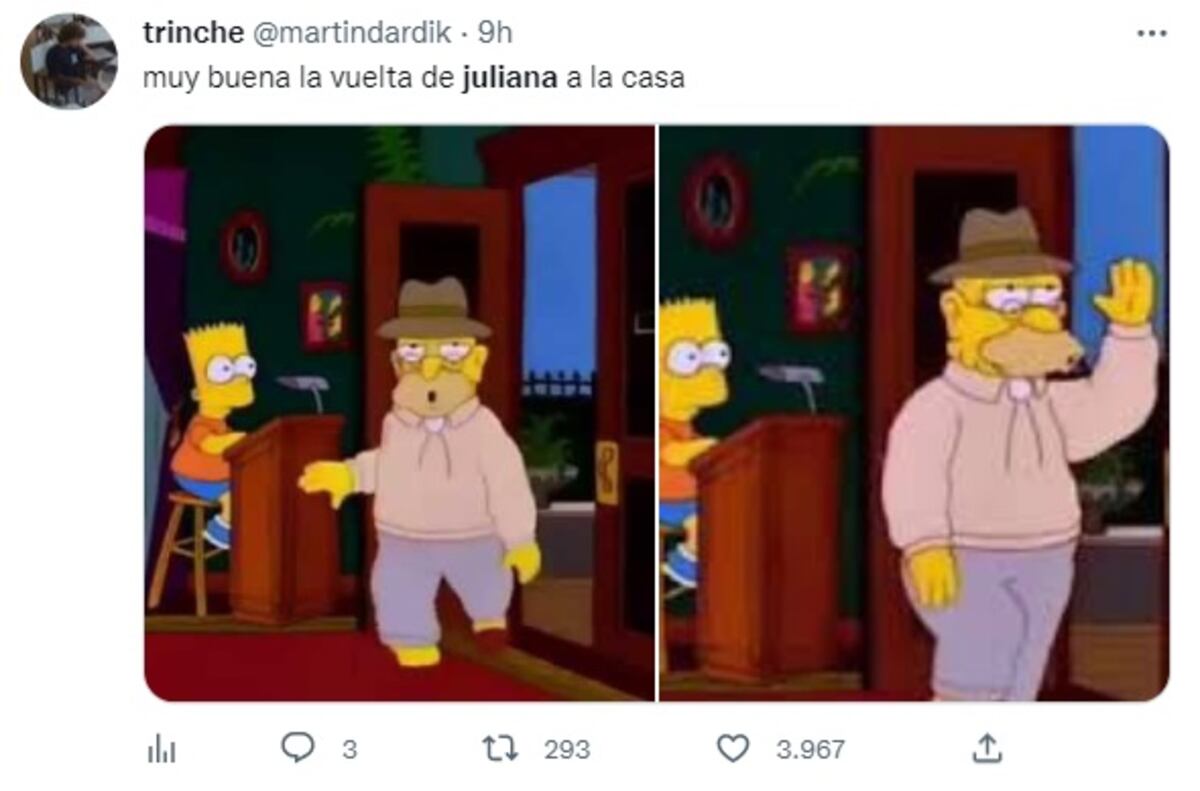 Los mejores memes sobre la expulsión de Juliana de "Gran Hermano" (Captura de pantalla)