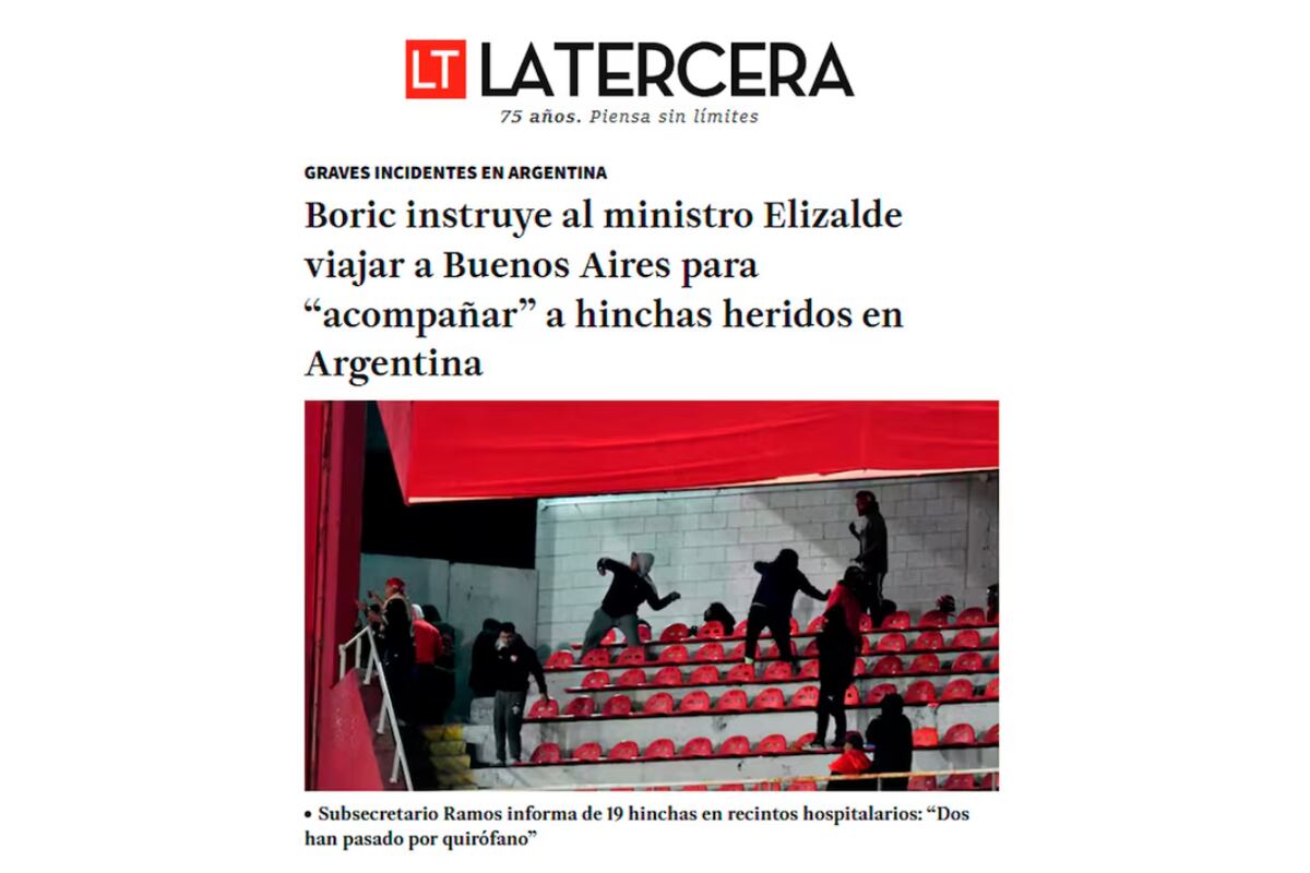 “Masacre en Avellaneda” en la reacción europea, según lo reportado por La Tercera.