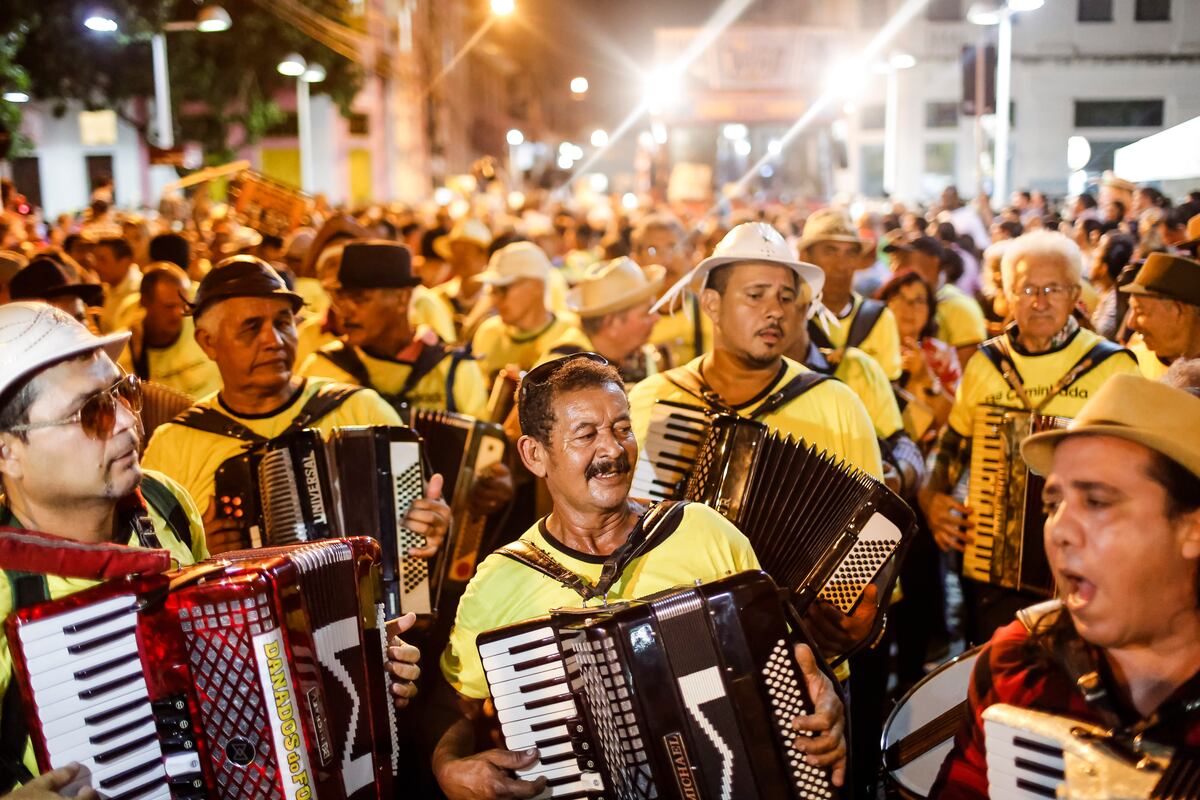 Forró. La música nordestina imita a un tren en movimiento y contagia. (Gentileza: Andrea Regobarros/Agencia Brasil)