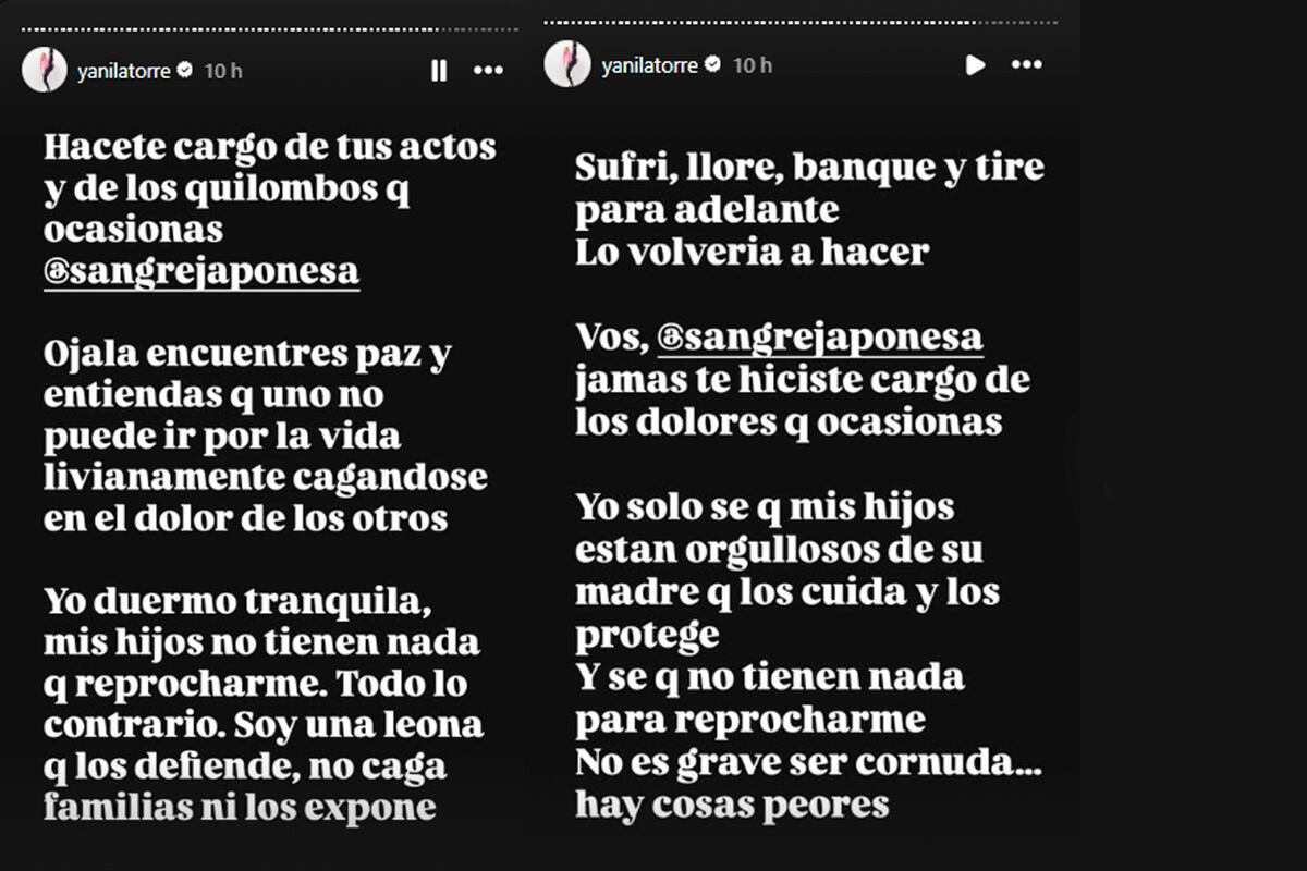 Yanina Latorre. Foto: captura pantalla Instagram.