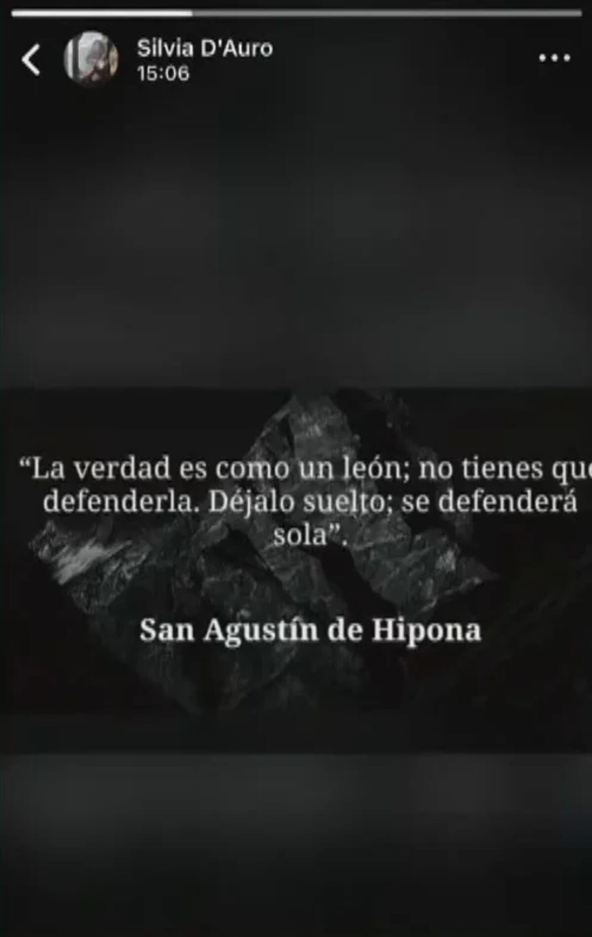 El enigmático mensaje con el que Silvia D'Auro rompió el silencio. (Foto: web)