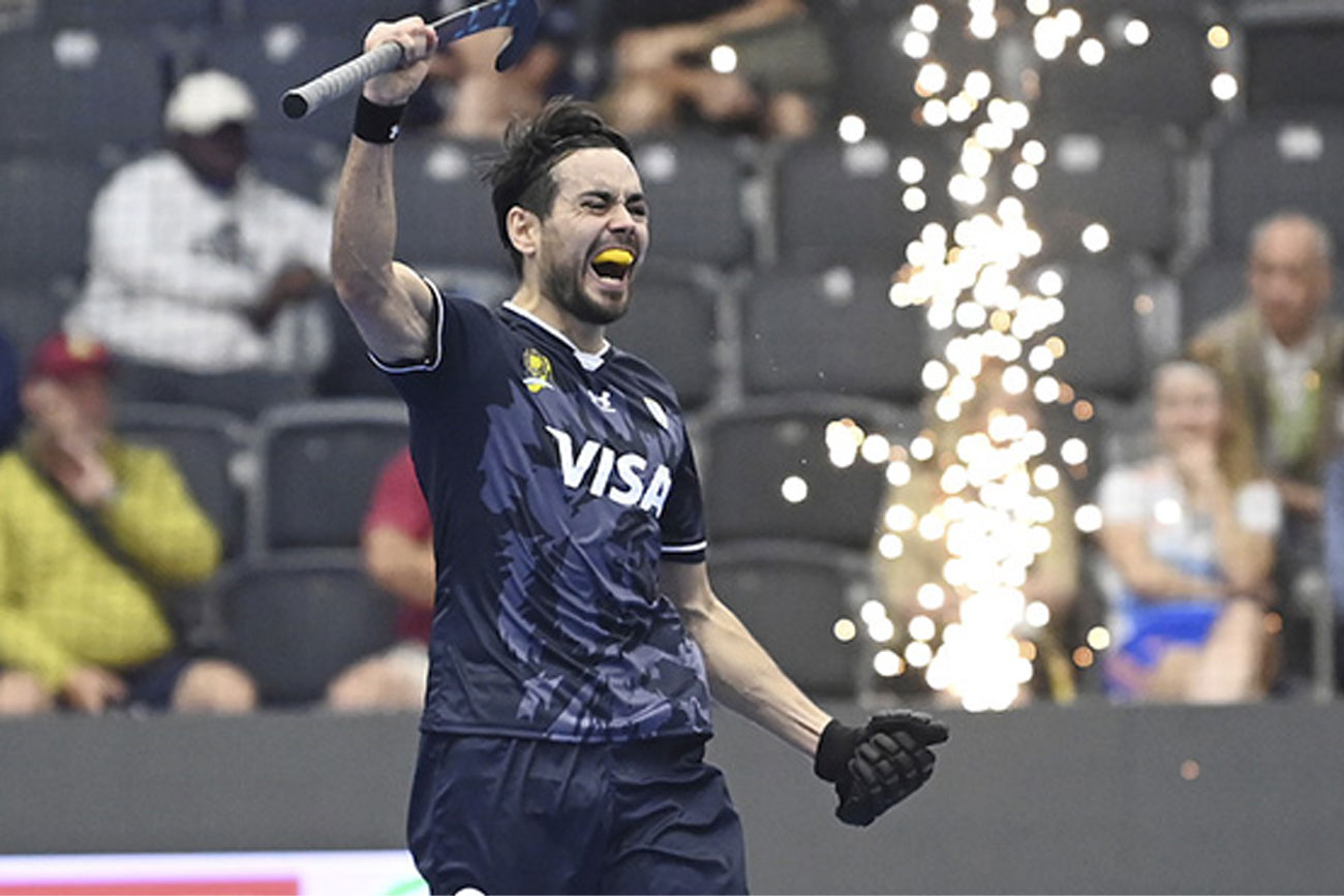 La selección argentina de hockey pista avanzó a cuartos de final del Mundial en Sudáfrica. (Prensa CAH)