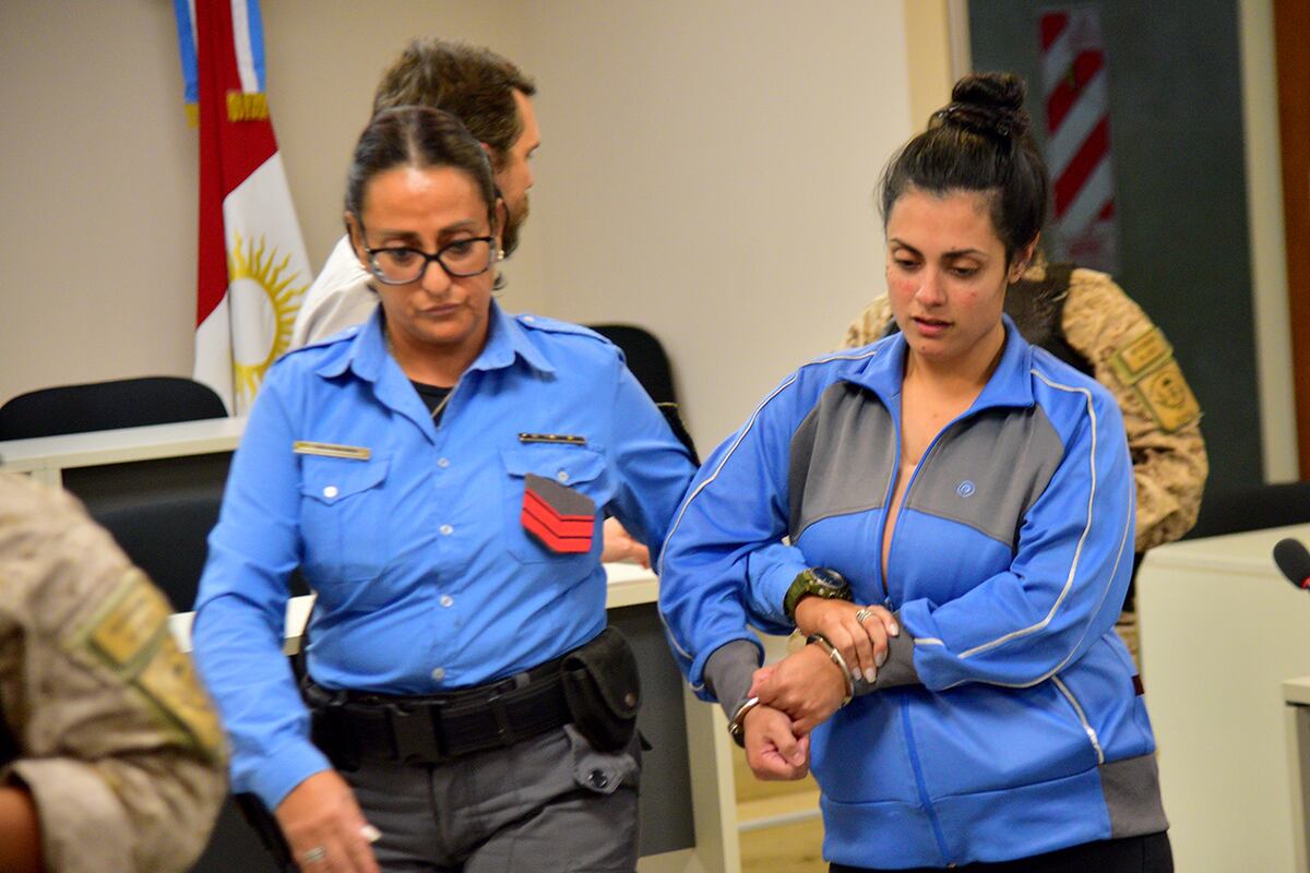 Declara Brenda Agüero en el juicio por las muertes de cinco bebés en el Hospital Neonatal en los Tribunales II de Córdoba. (Pedro Castillo / La Voz)