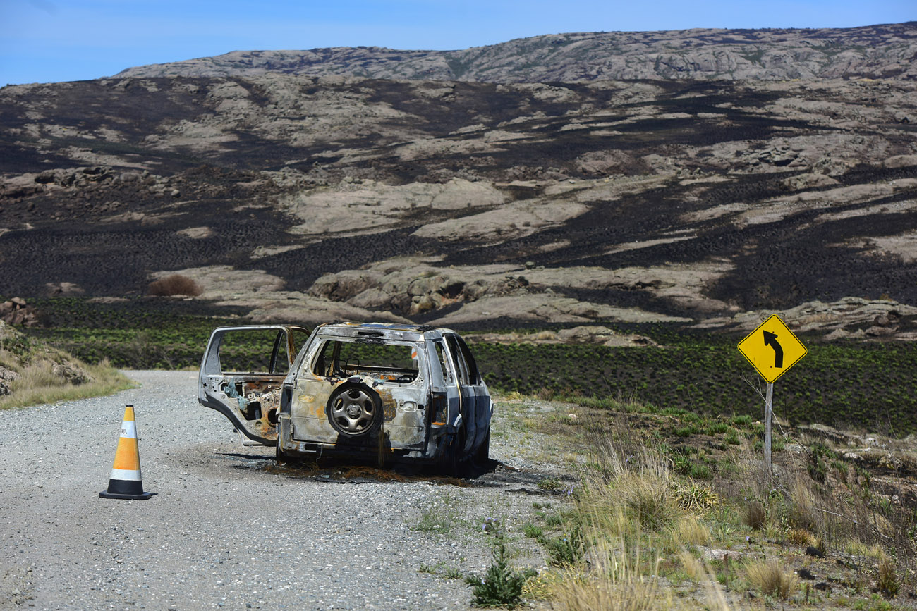 Parque Nacional Quebrada del Condorito, días después del incendio. (Nicolás Bravo / La Voz)