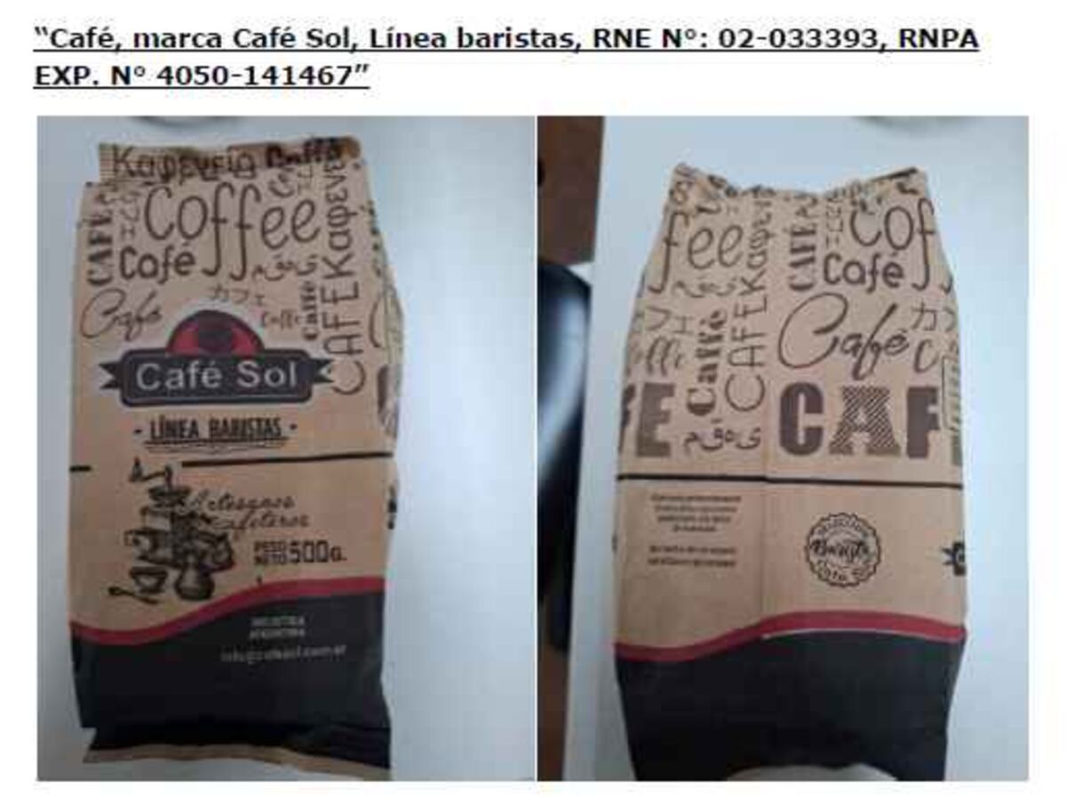 La Anmat prohibió 7 tipos de café de 3 marcas diferentes. (Anmat)