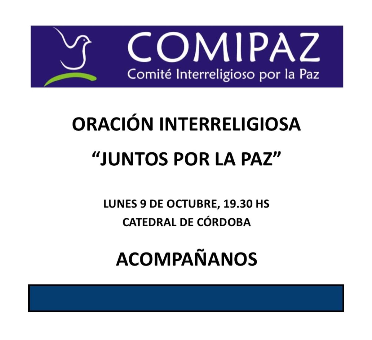 La oración será en la Catedral de Córdoba.