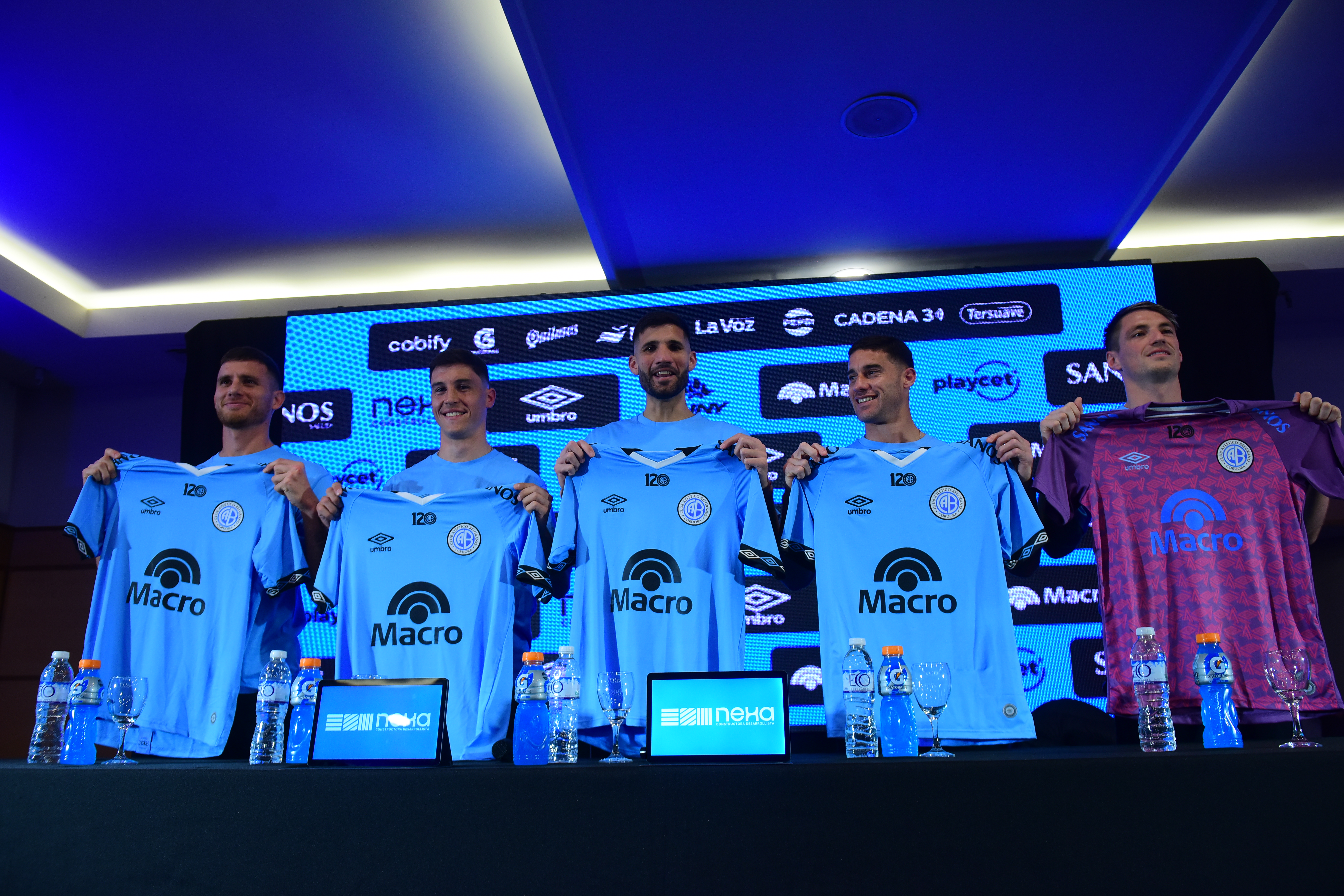 Adrián Sporle, Federico Ricca, Lisandro López, Leonardo Morales y Thiago Cardozo.
