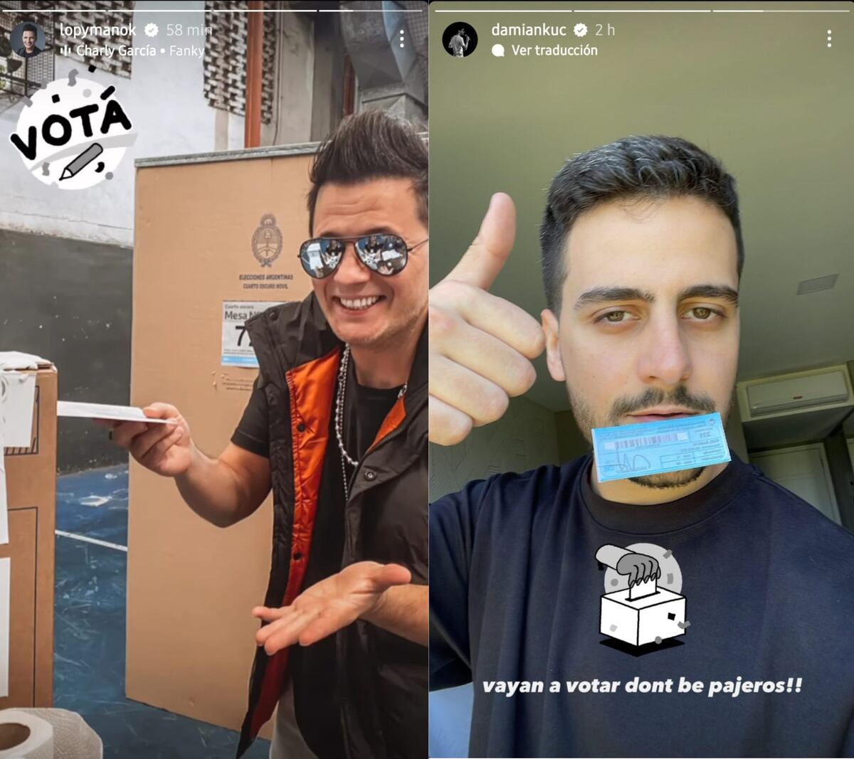 Balotaje 2023: Darío Lopilato y Damián Kuc fueron a votar (Capturas de pantalla)