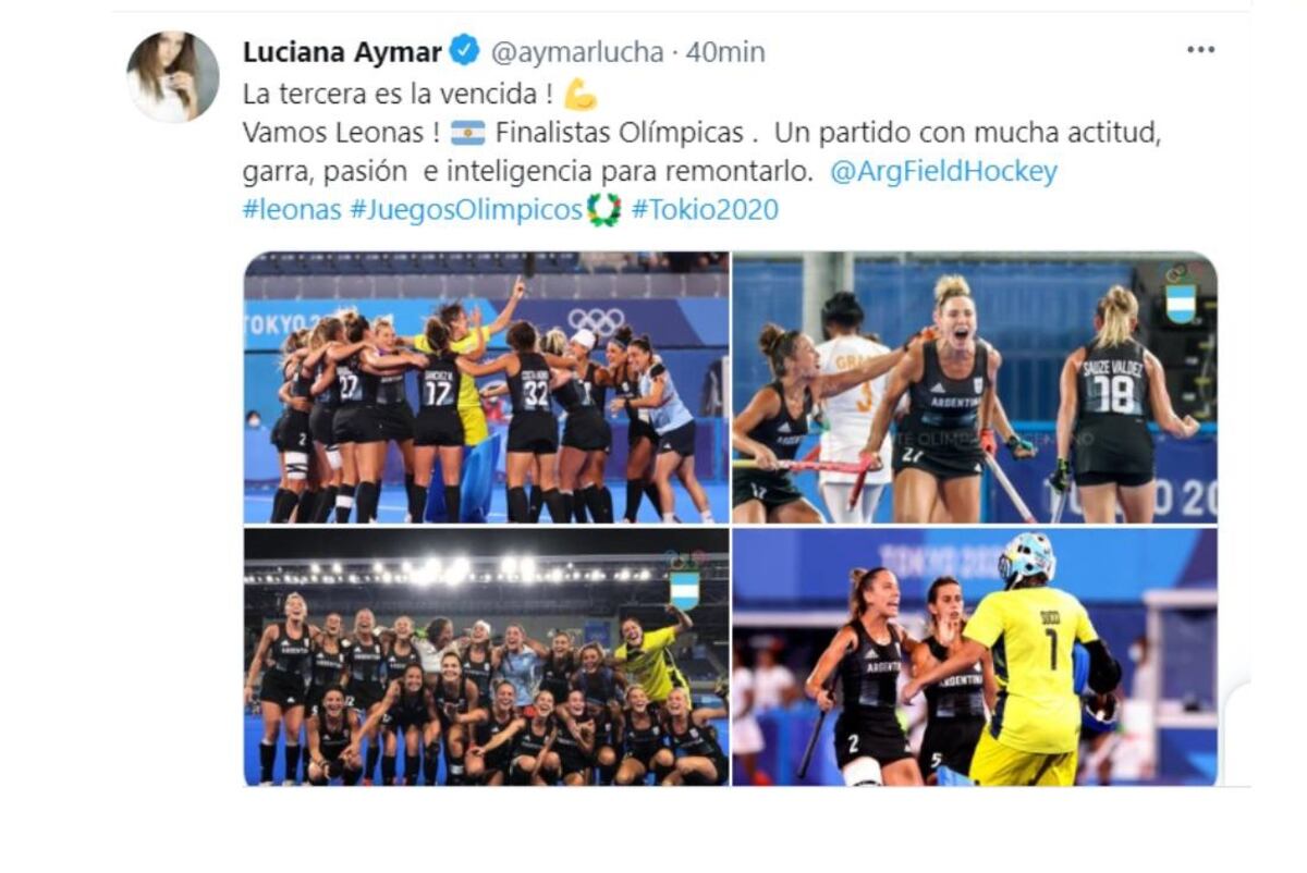 Tuit de Luciana Aymar