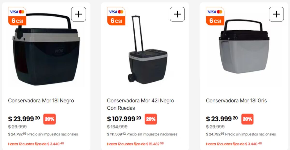 Chango Más se sumó a las promos de heladeras de playa.