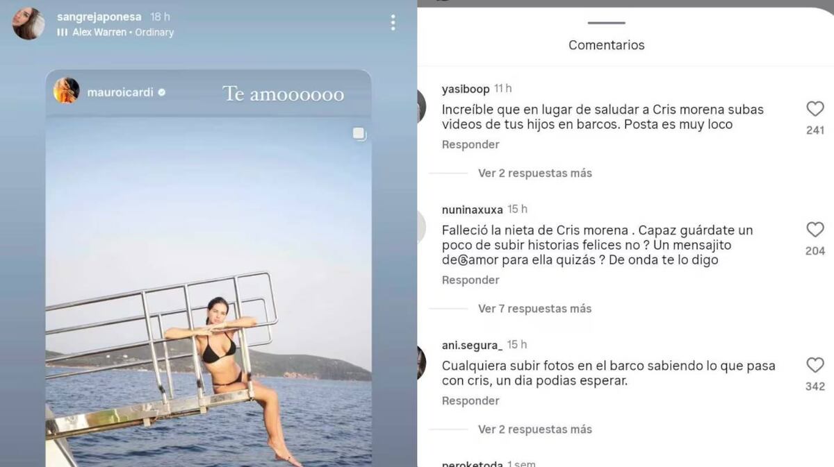 Capturas de redes con publicaciones de China Suárez. (Captura)