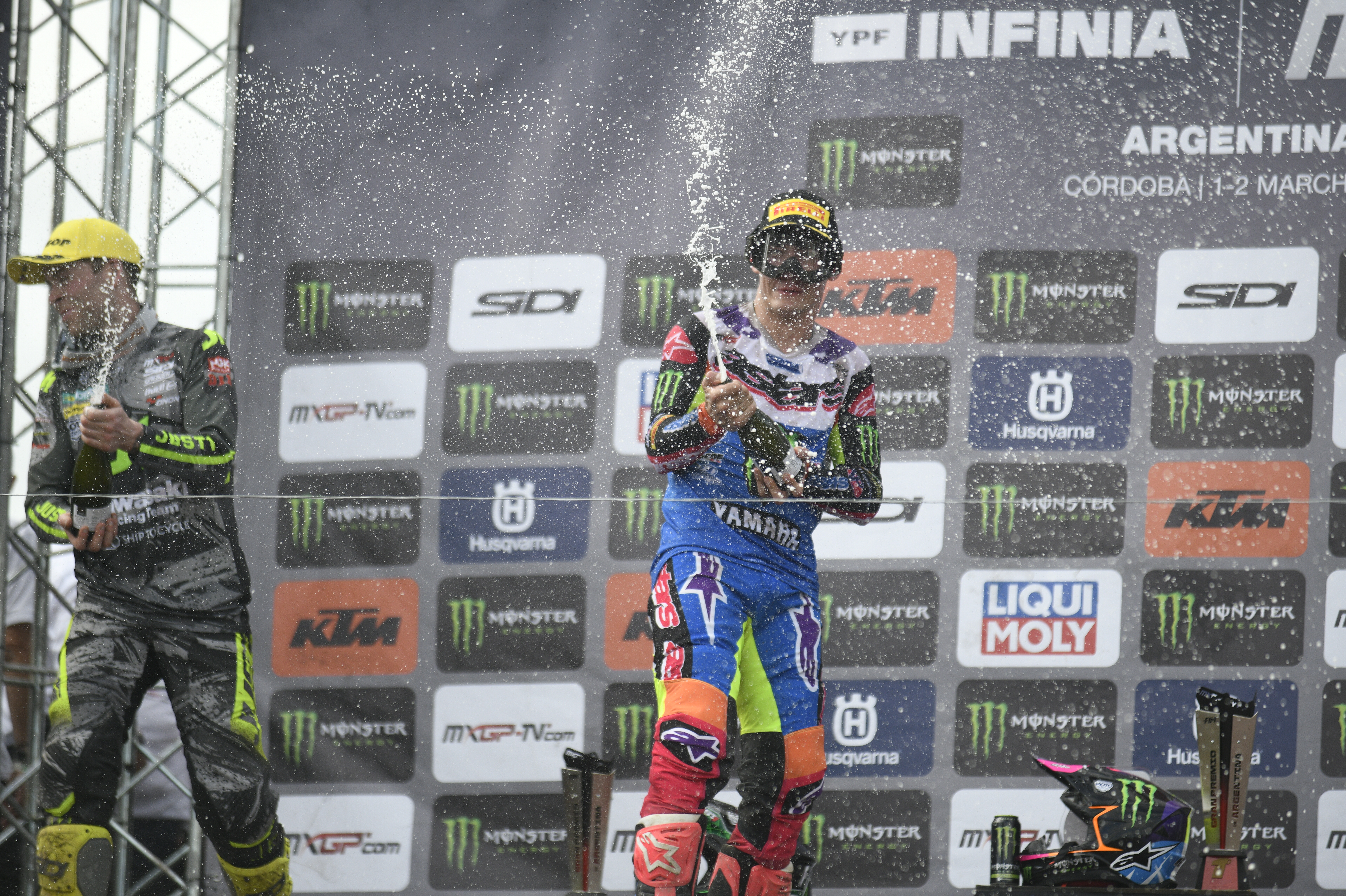 El francés Maxime Renaux, piloto de Yamaha, ganó en Córdoba por la primera fecha del Mundial de Motocross. (Ramiro Pereyra / La Voz)