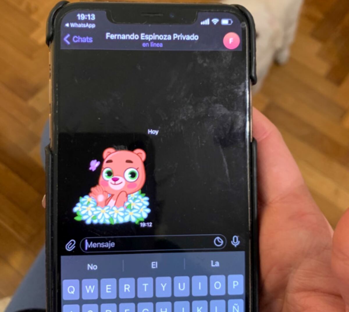 Capturas de pantalla de las conversaciones de Fernando Espinoza