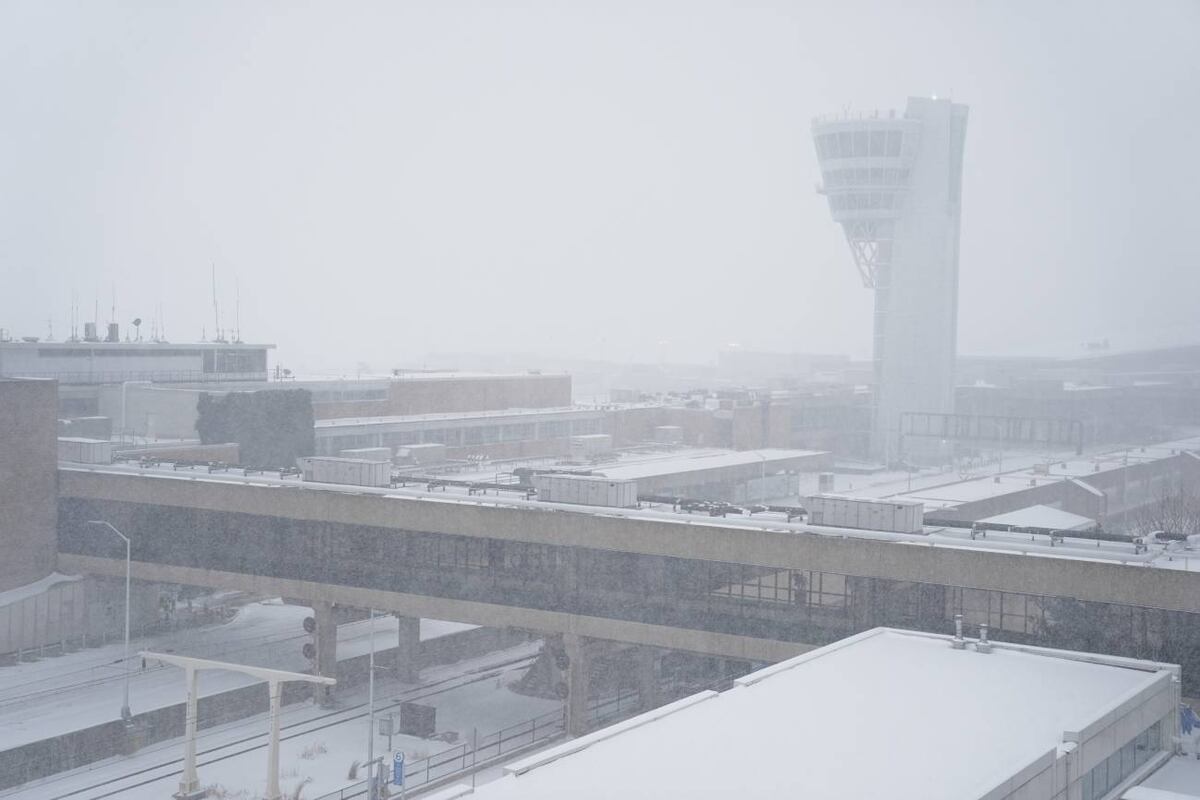 Nevada en el Aeropuerto Internacional de Filadelfia durante una tormenta invernal en Filadelfia. (AP / Matt Rourke)