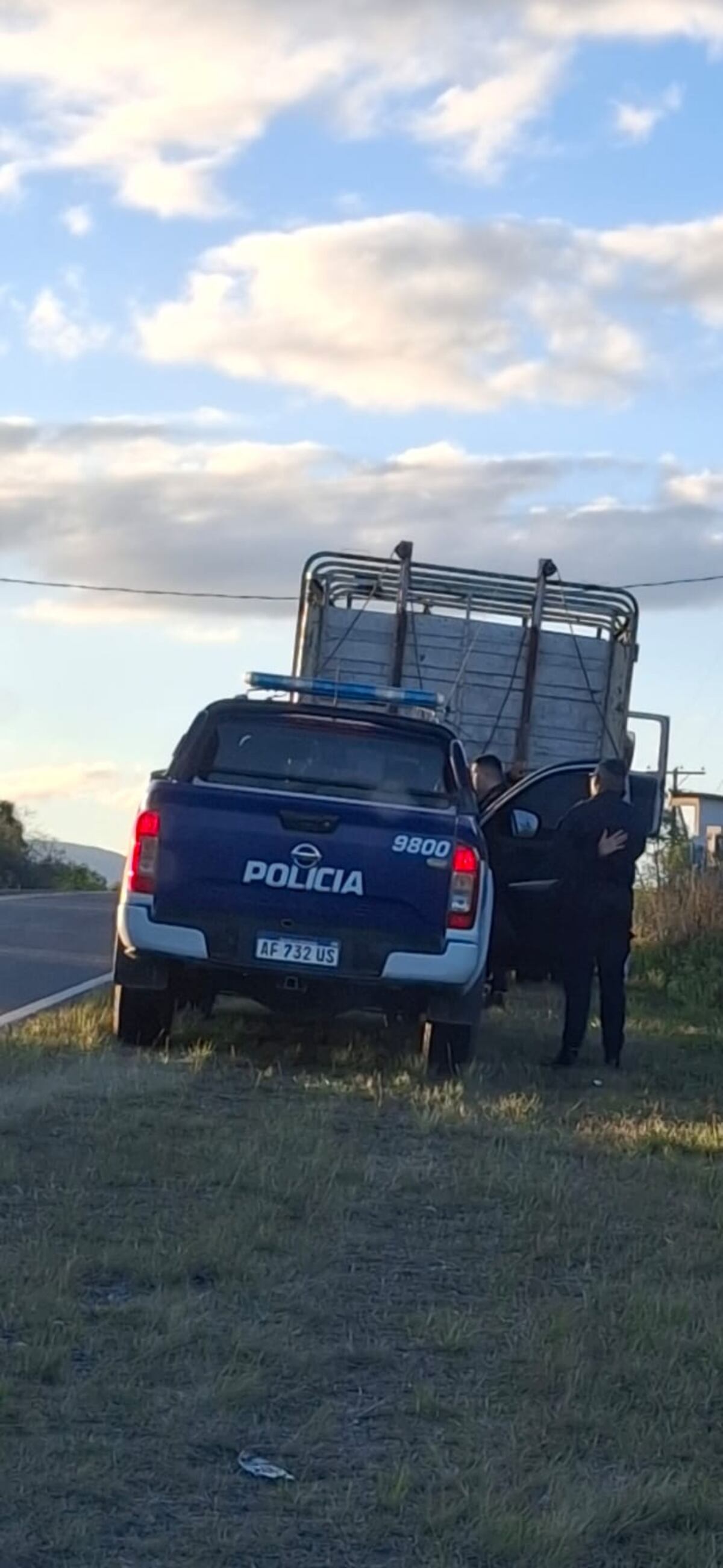 El camión interceptado por la Policía
