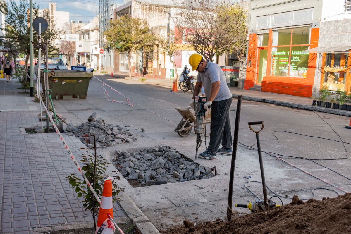 Transformación. En una arteria clave del centro de Río Cuarto (Gentileza).