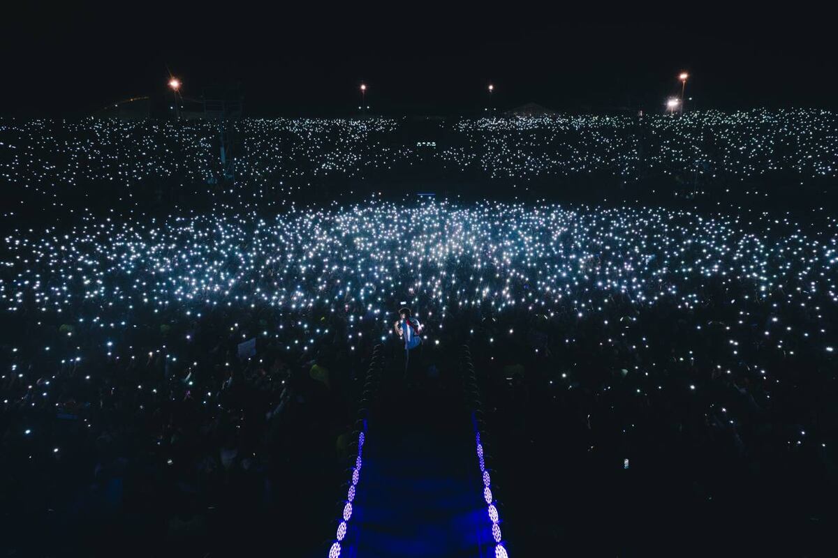 Paulo Londra, domando una multitud en Arequipa. (Prensa Paulo Londra)