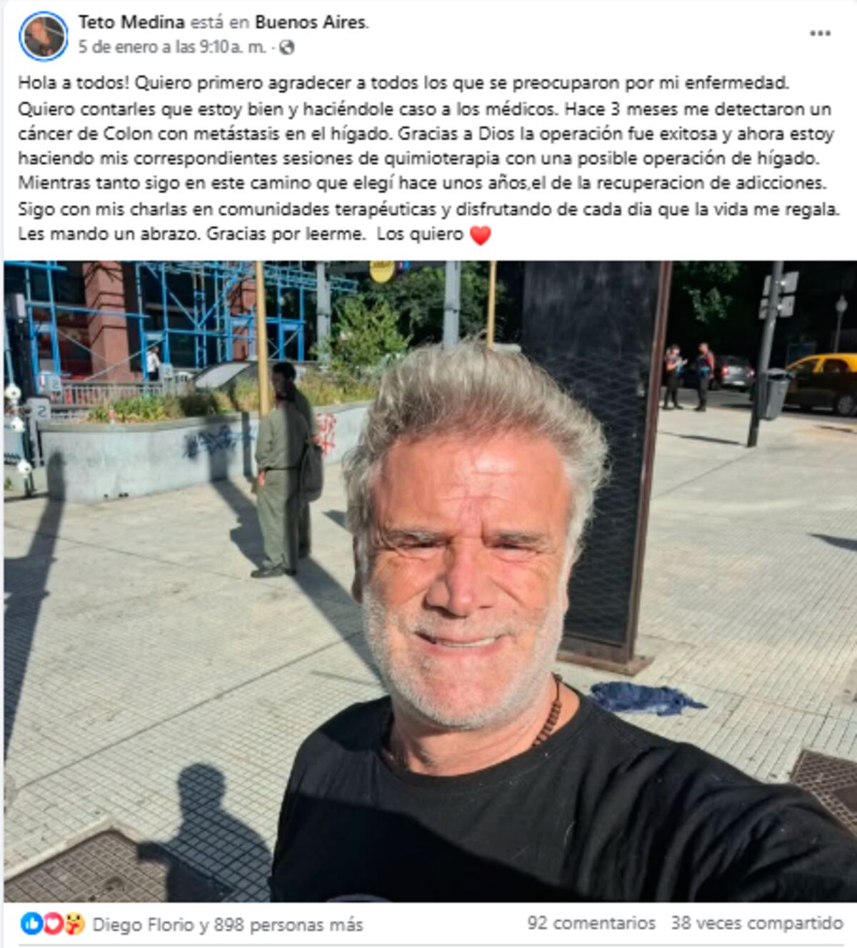 Teto Medina. Foto: Facebook.