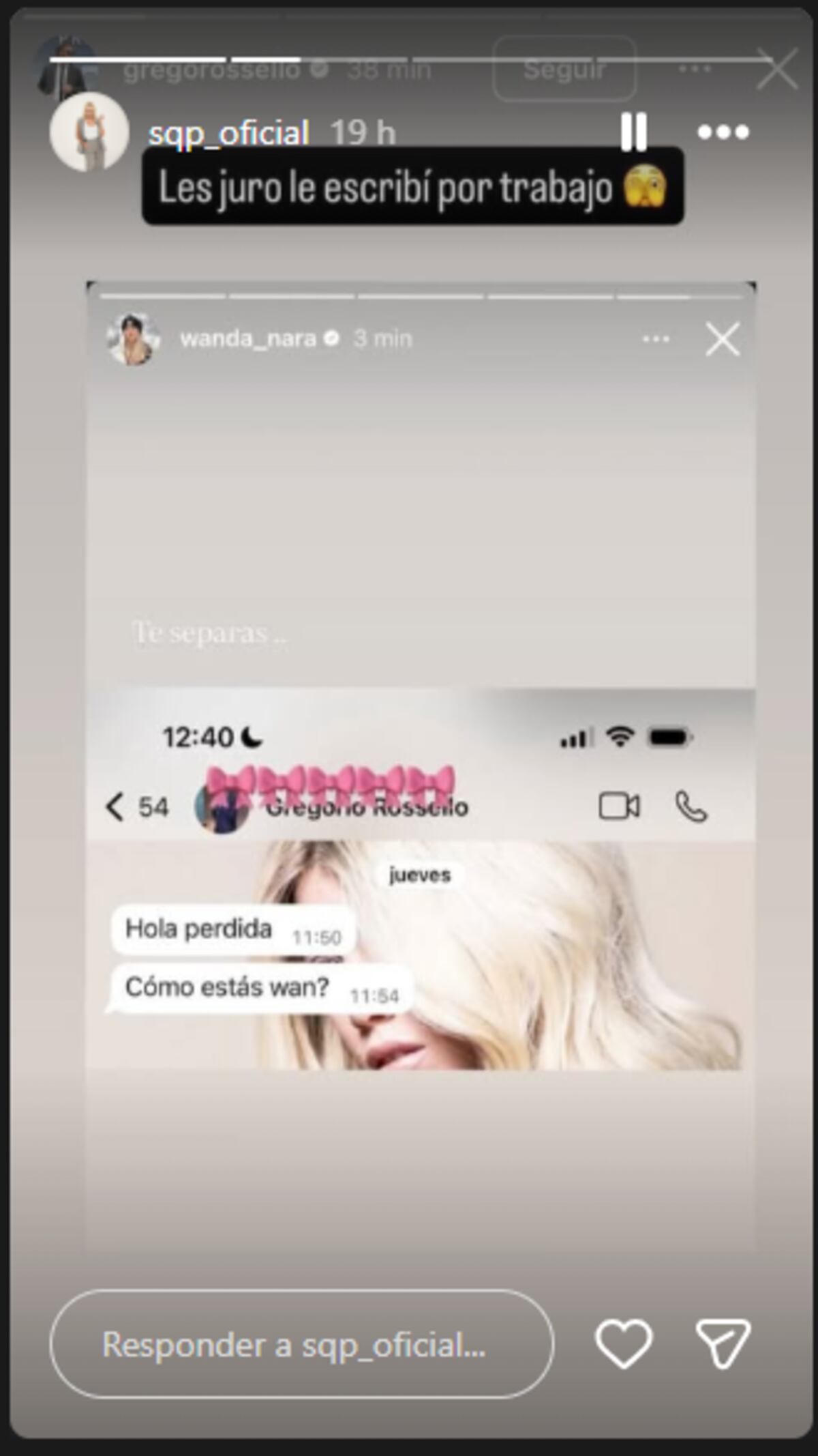 Wanda Nara expuso a Grego Rosello y mostró lo que le mandó