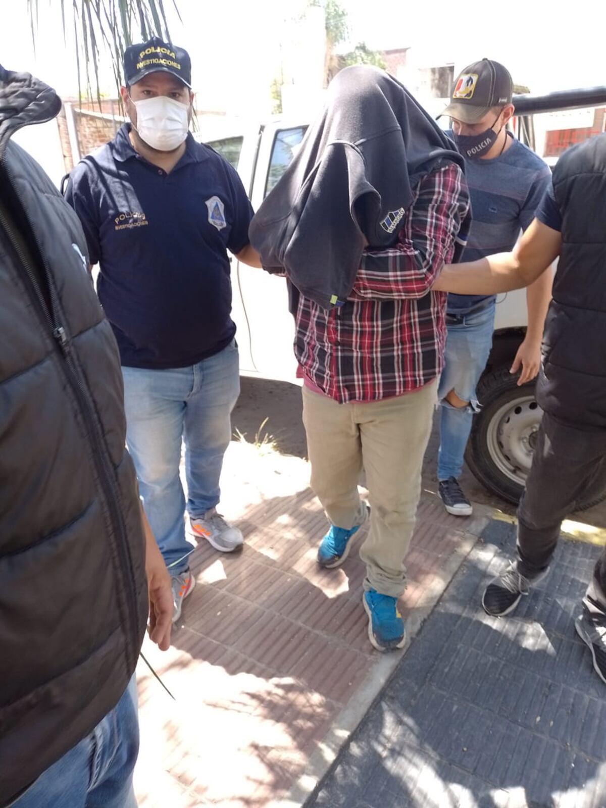 El casero, detenido. (Ministerio de Seguridad bonaerense)