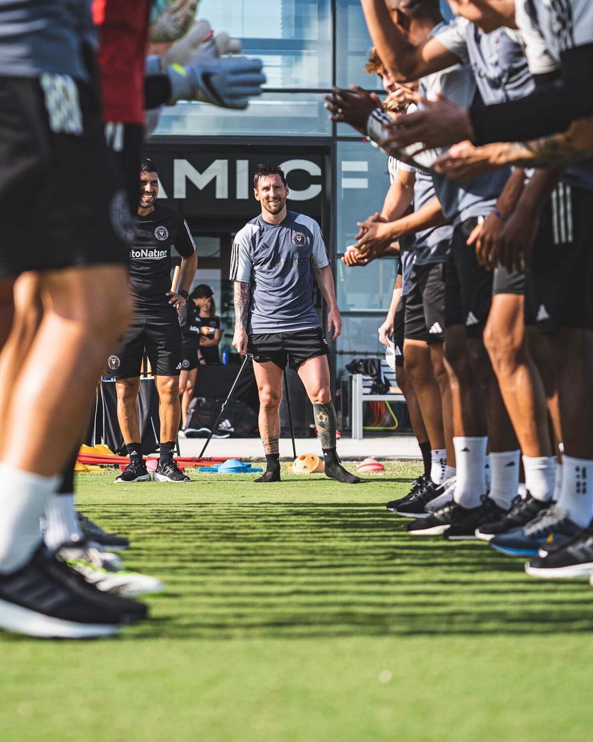 Lionel Messi tuvo su primer entrenamiento a puertas abiertas en el Inter Miami. (Prensa Inter de Miami)