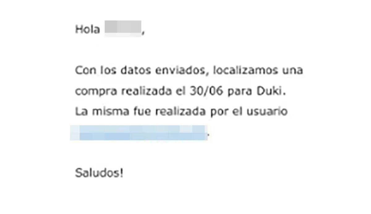 La maestra jardinera compró una entarda al recital de Duki con una tarjeta clonada (Gentileza)