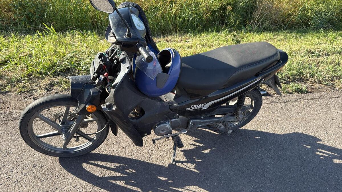 La moto secuestrada. (Policía)