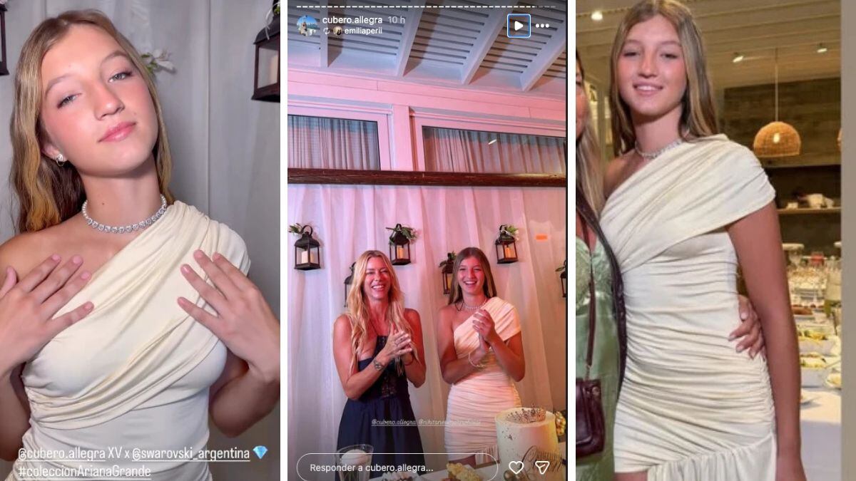 Allegra Cubero festejó sus 15 años con un look moderno y fashionista.