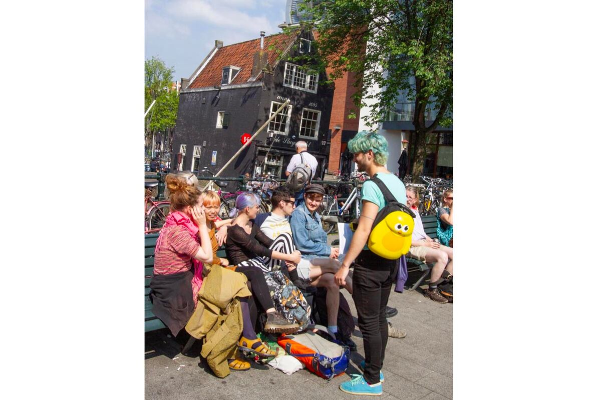 Turistas en Ámsterdam.