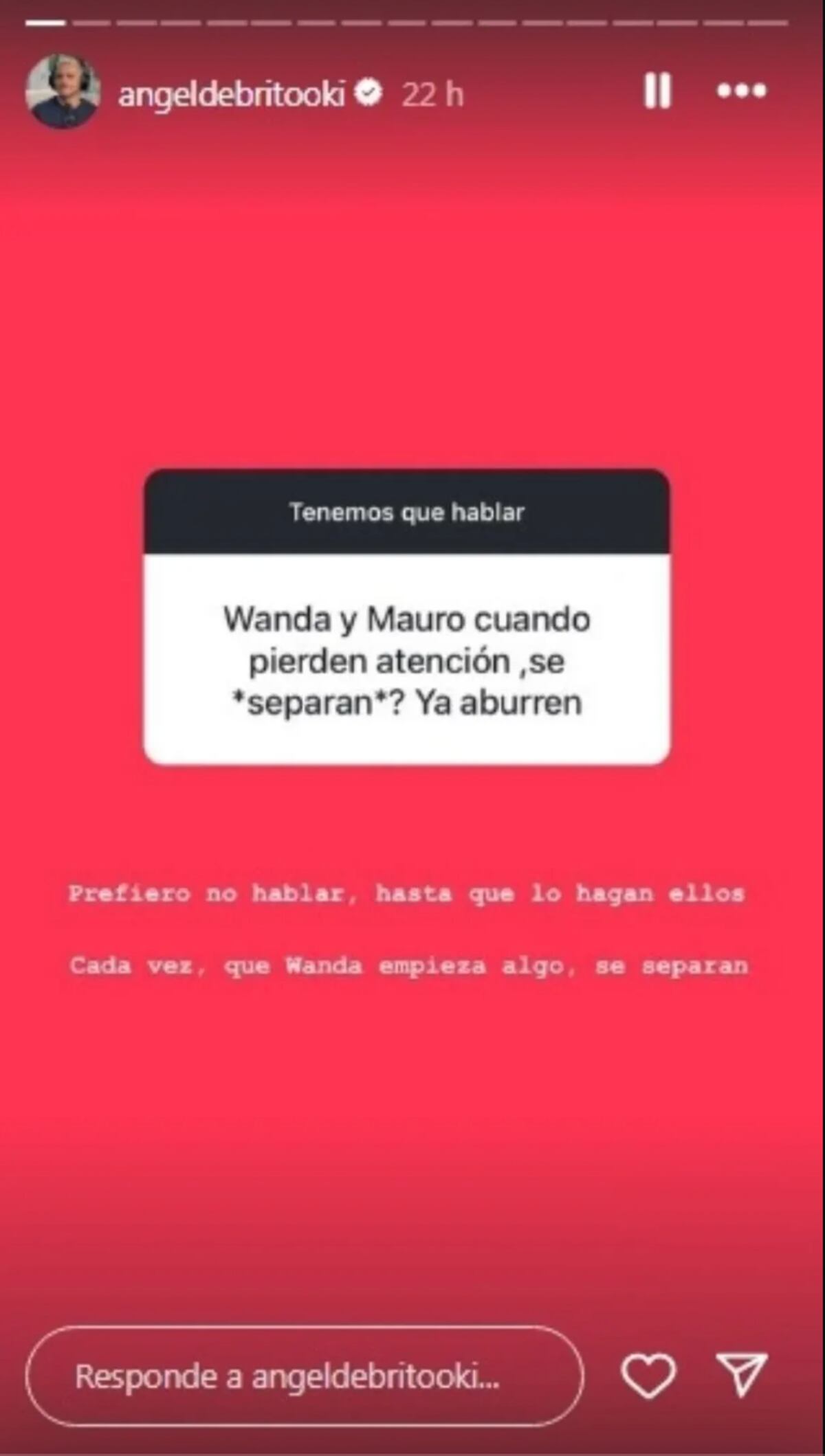 La respuesta de Ángel de Brito al ser consultado sobre la separación de Wanda Nara y Mauro Icardi. (Foto: captura de pantalla)