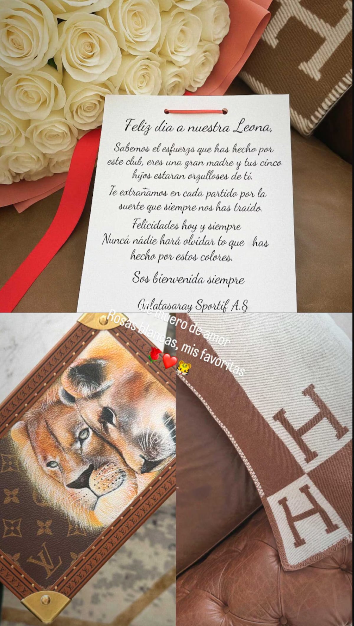 El supuesto ramo de flores que Wanda Nara recibió del Galatasaray. (Foto: Instagram)
