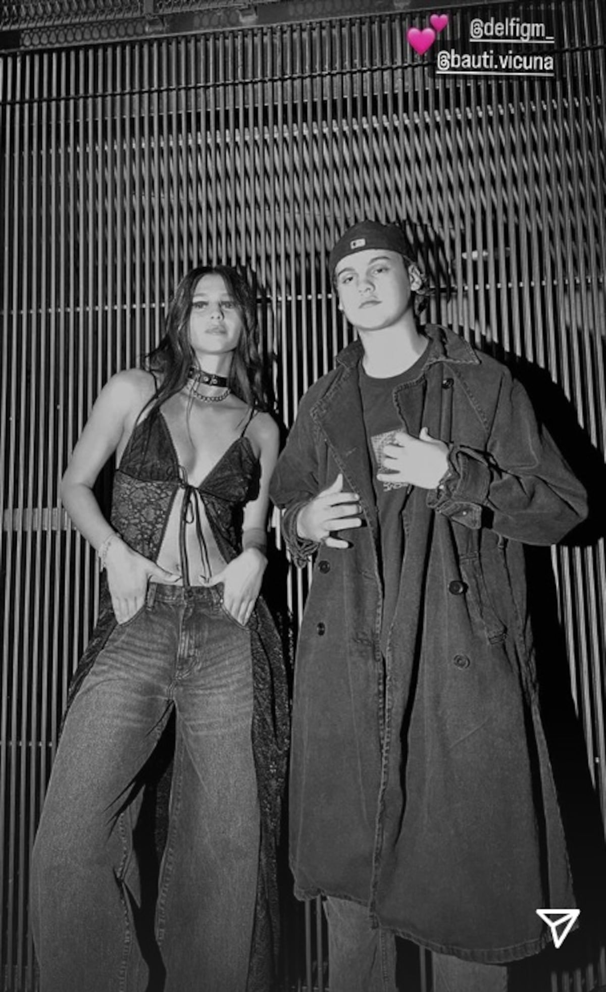 Delfina García Moritán y Bautista Vicuña en la BAF Week. (Instagram Pampita)