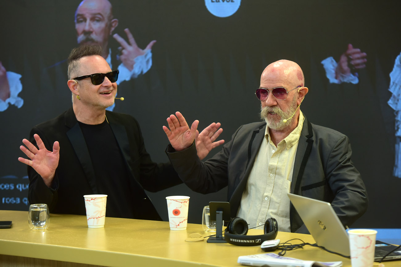 Alejandro Orlando y Pedro Paiva, Los Modernos, en el streaming de La Voz. (Nicolás Bravo / La Voz)