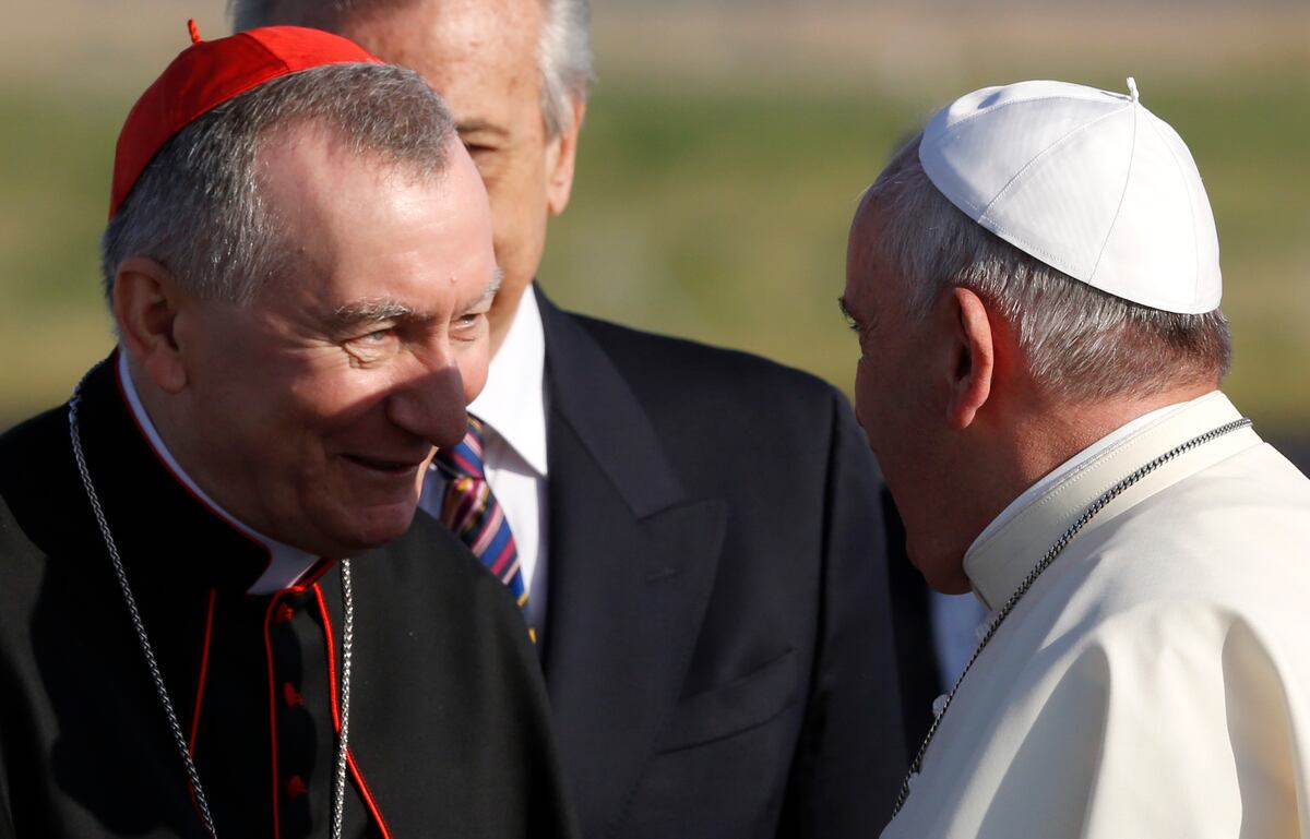 Italia. Pietro Parolin y el papa Francisco, en una foto de archivo.