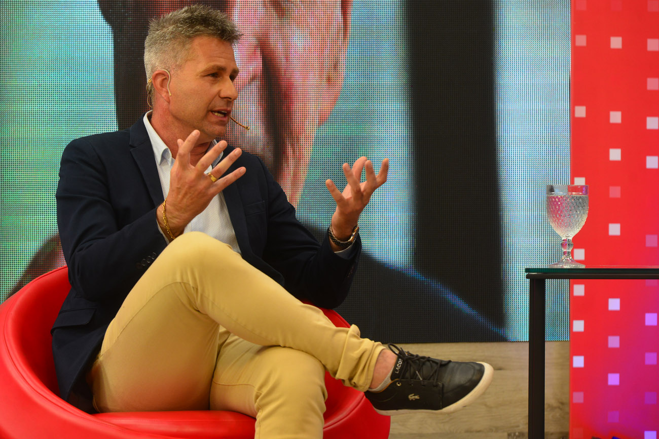 Edgar Bruno, intendente de Canals, en el programa Voz y Voto. (Nicolás Bravo / La Voz)