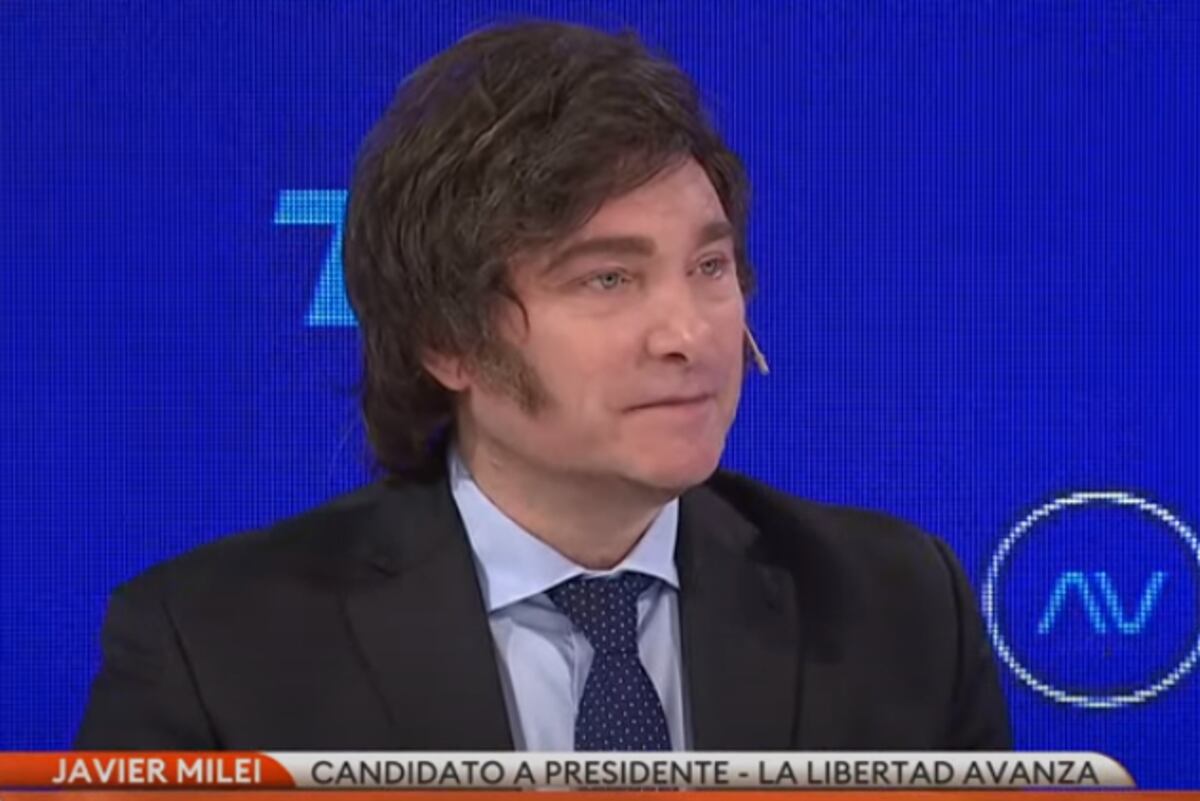 Milei, en el programa "A Dos Voces" (Captura de video).