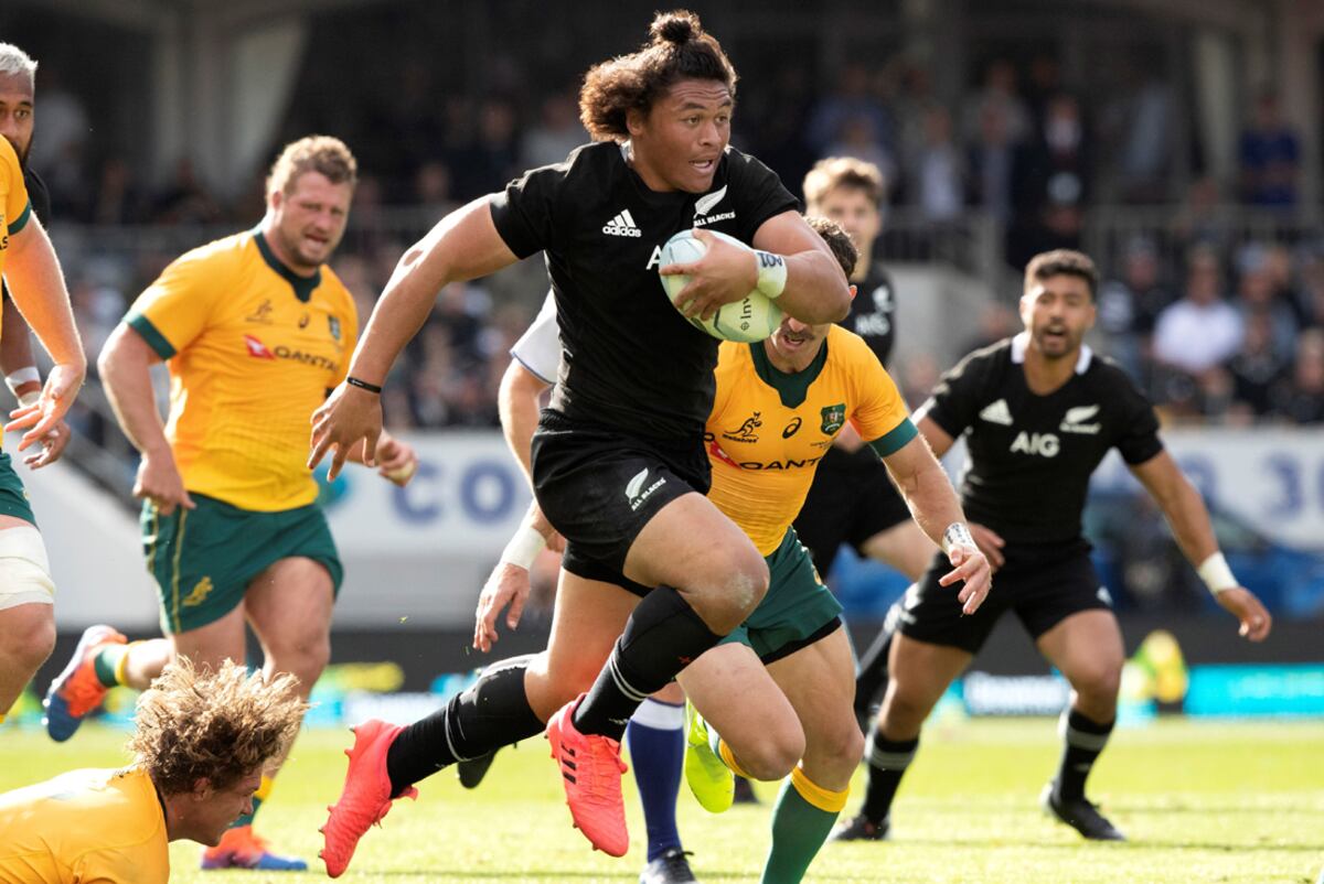 All Blacks. El wing Caleb Clarke es una de las nuevas estrellas del mítico seleccionado neocelandés.