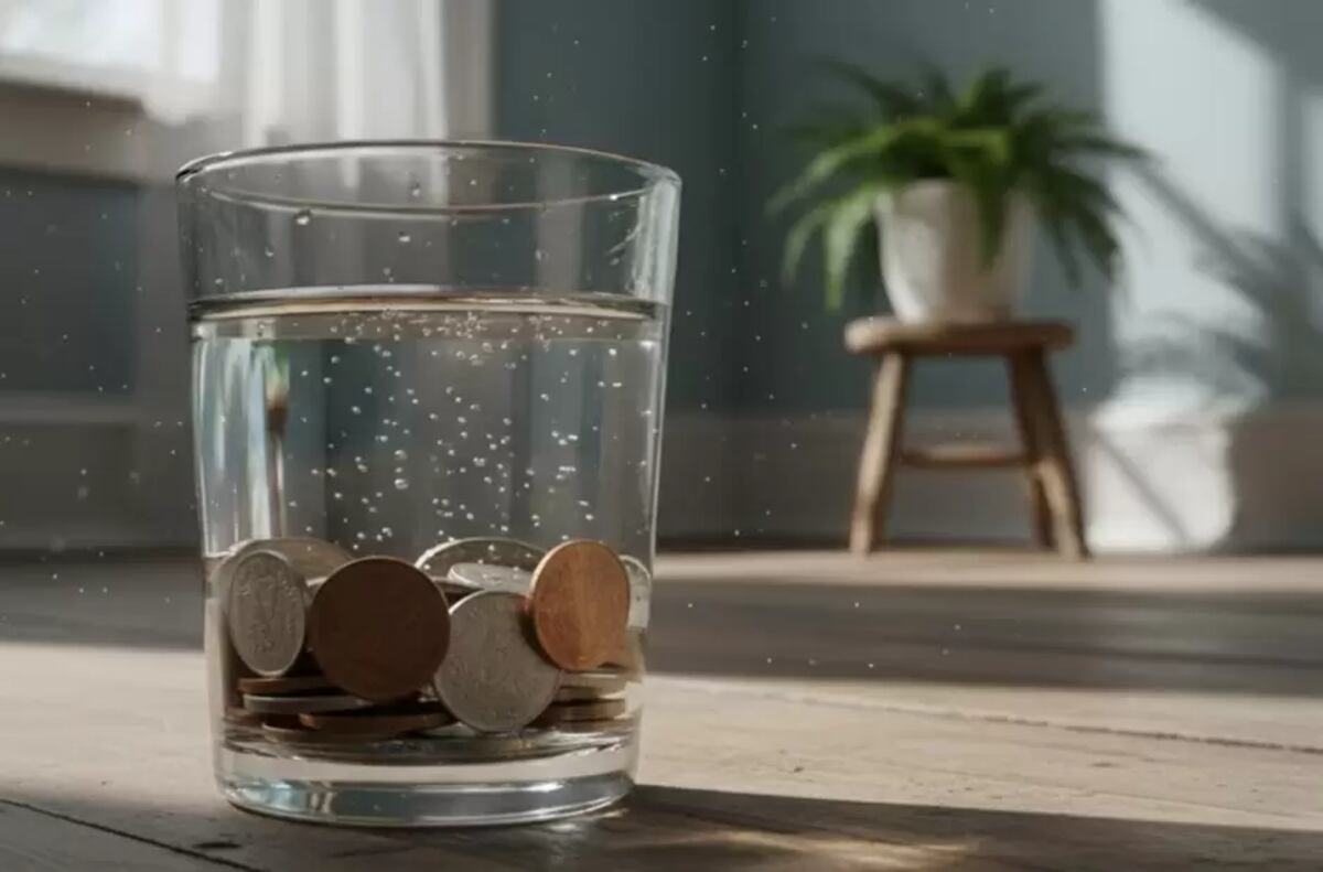 Para armar el ritual solo necesitás un vaso de vidrio transparente con agua fresca y colocar entre 3 y 7 monedas.
