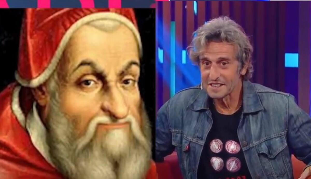 Sixto V y Diego Peretti. ¿Parecidos? (Captura)