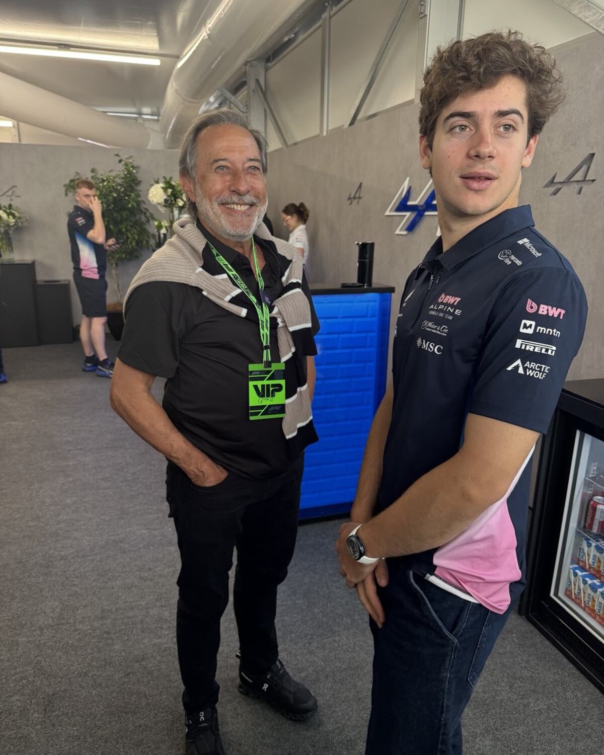 Guillermo Francella y Franco Colapinto en Canadá (Instagram de Felipe Mc Gough)