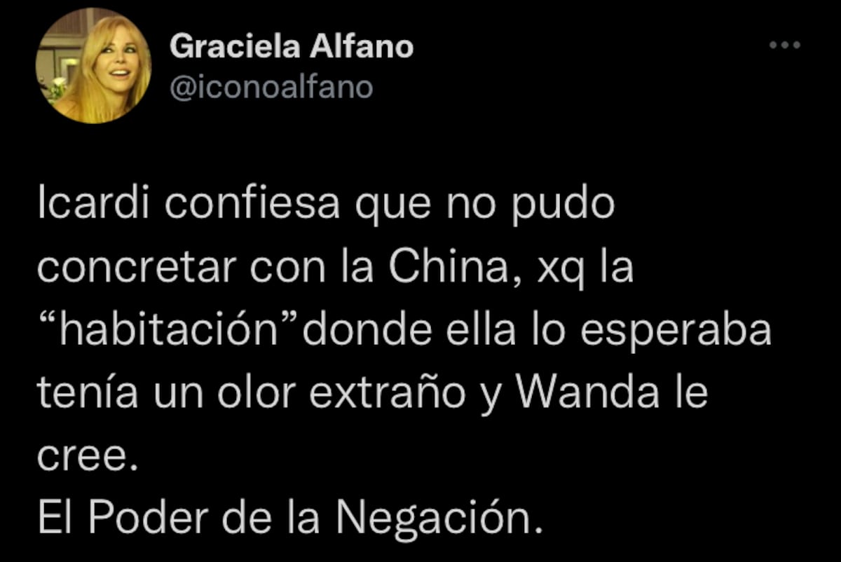 Graciela Alfano no cree en la versión de Mauro sobre su encuentro con la China en París.