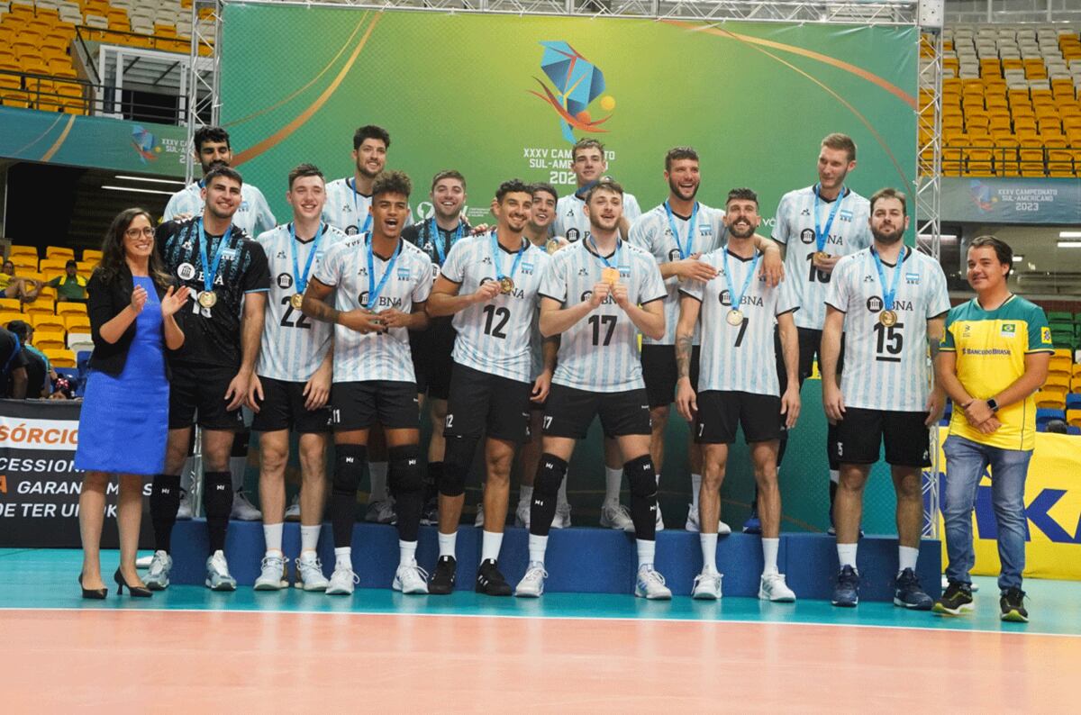 Los muchachos de Argentina fueron campeones sudamericanos en Brasil el año pasado. (Mauricio Val/FVImagem/CBV)